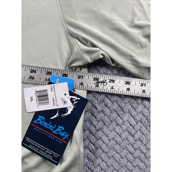 Bimini Bay Shirt Mens XXXL Hook M’ Gray GRN Logo Fishing Light Short Sleeve Bass - Picture 11 of 11